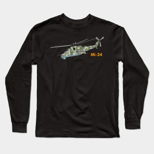 Russian Soviet Attack Helicopter Mi-24 Long Sleeve T-Shirt